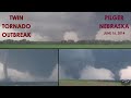 Pilger, Nebraska INSANE Twin Tornado Action [June 16, 2014]