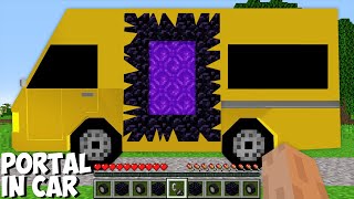 Where CAN THIS PORTAL TELEPORT IN THE CAR in minecraft ? NEW SECRET PORTAL INSIDE CAR ! PORTAL CAR !