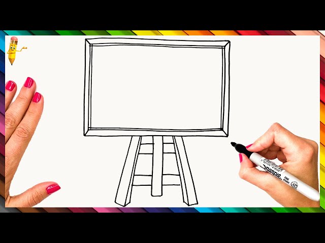 How To Draw A Blackboard Step By Step 👨‍🏫 Blackboard Drawing Easy class=