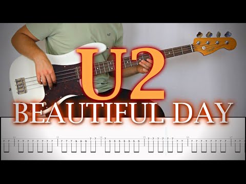 U2 - Beautiful Day | Bass Cover Tutorial