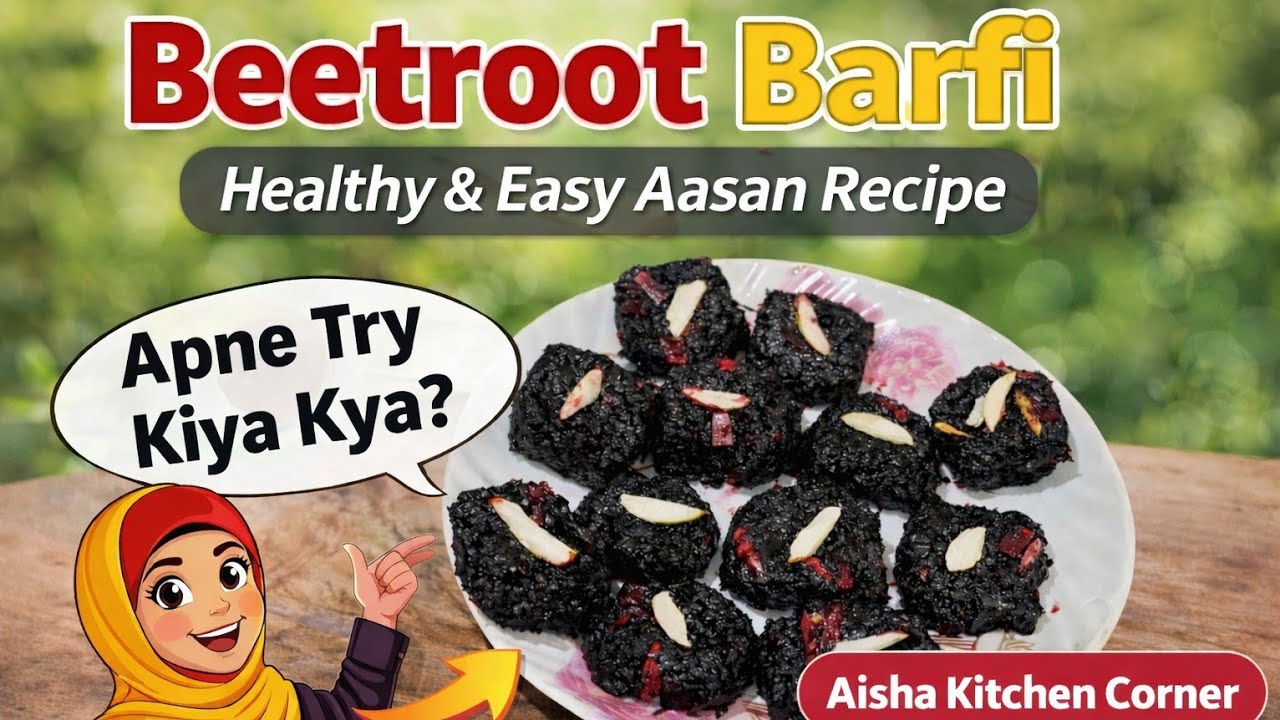 Beetroot ki Asan recipe try kiya kya,mithai try ki kya,Holi special,Ramadan special,beetroot Barfi 