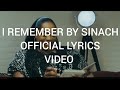 I REMEMBER BY SINACH OFFICIAL LYRICS VIDEO