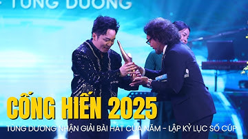 Tùng Dương nhận giải Bài hát của năm, là nghệ sĩ nắm giữ số lượng cúp Cống hiến kỷ lục