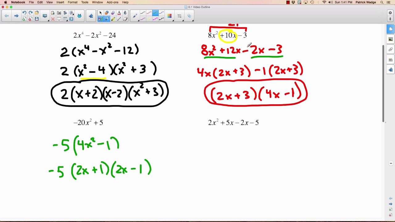 Calc 12 - 0.1 PreCalculus Review (part 1) - YouTube