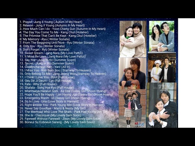 OST Best Korean Drama 2000 2005  Everlasting Iconic OST -Soundtrack Full class=