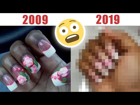 10 Year Challenge - Recreating my first Acrylic Nails Design - Tutorial