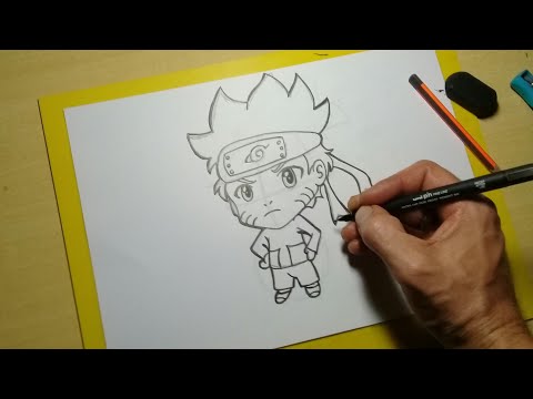 COMO DESENHAR KAKASHI CHIBI - PASSO A PASSO 