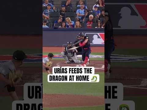 Luis Urías breaks out the Home Run Dragon for the first time at Rogers Centre 💪 #MLB #BlueJays