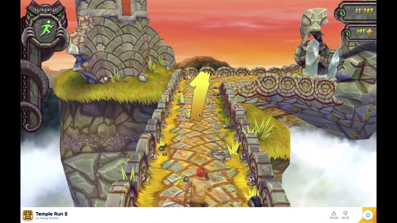 Temple Run 2 on Poki 1! Trying to collect 300 Coins! - YouTube