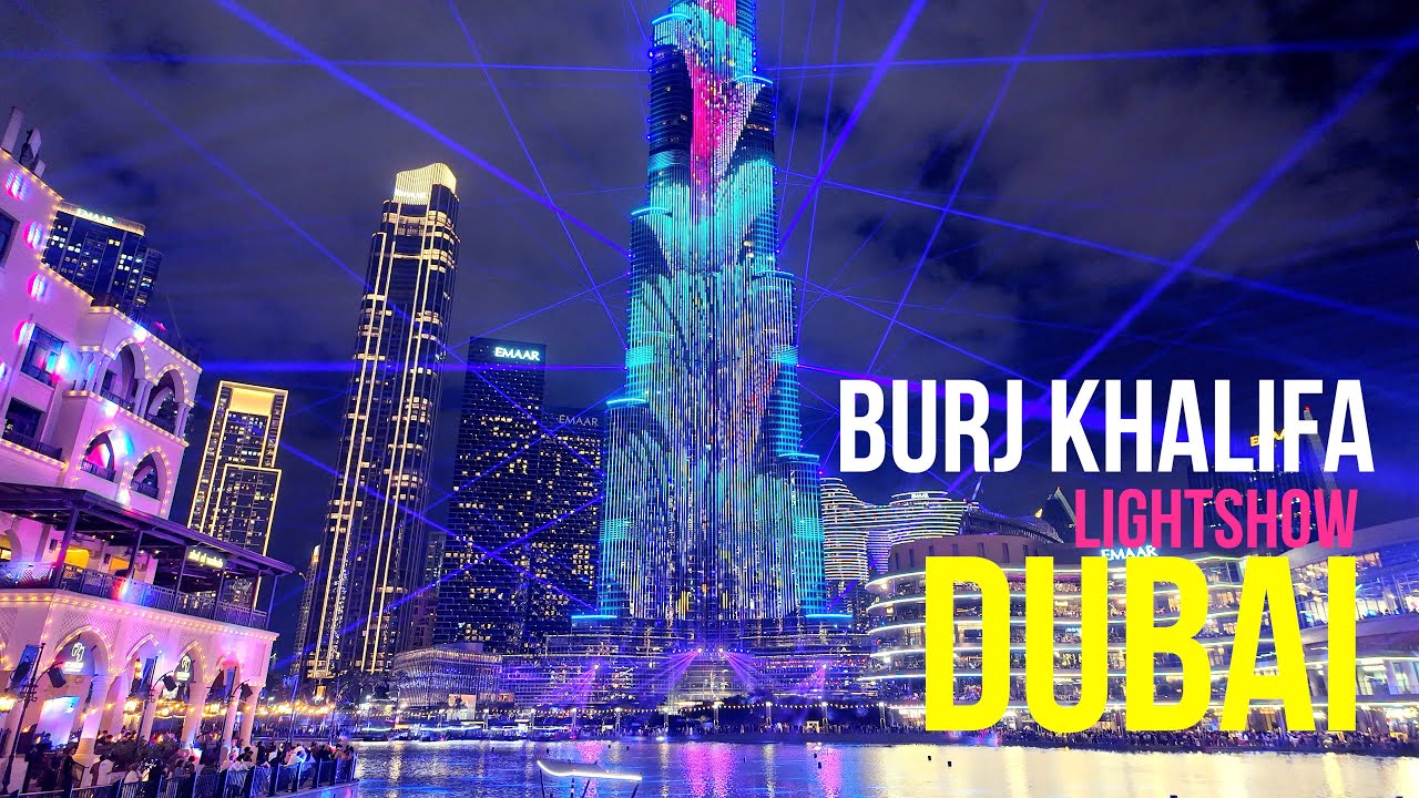 Burj Khalifa Laser and LED Show | Spectacular Night Light Display in Downtown Dubai | 4K