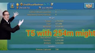 🔥Lords Mobile Youngest T5 Account! How I Reached 254M Might After T5 Unlock 🏰