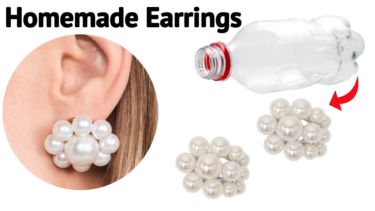 DIY Homemade earrings 😍/How to make earrings from waste materials/making best earrings ever