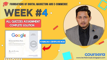 Week 4 All Quizzes Solution | Foundation of Digital Marketing & E-Commerce | Download Certification