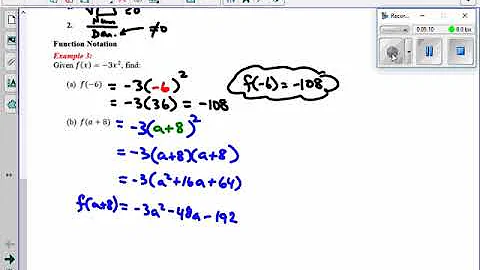 (AB Calc) 1.1 Day #1 Notes (Domain, Range and Composite Functions)