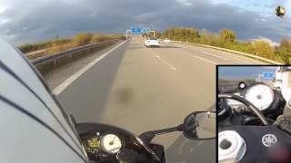 CBR 600RR vs R6 vs C63 AMG Coupe | سباق مجنون سيارات و دراجات