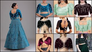 Velvet Blouse Designs for Lehenga 2025❤️ | Velvet LEHENGA Blouse Designs | Velvet Blouse Design screenshot 2
