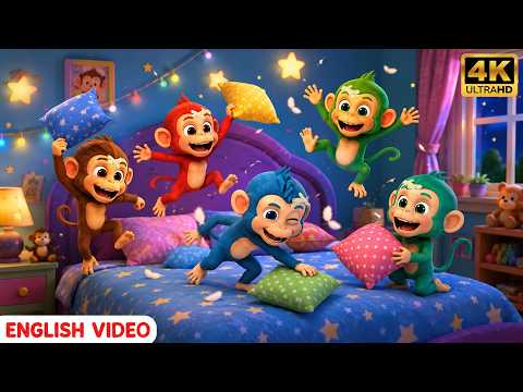 Five Little Monkeys 🐒🐵 Counting Songs for Kids🎵 | Gogo Gaga Nursery Rhymes