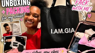 I GOT INVITED TO THE I.AM.GIA POP UP SHOP 😭🖤 | Unboxing + Packing For My Cruise ✈️✨