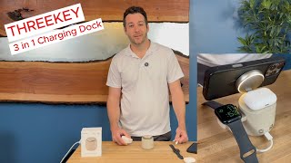 THREEKEY 3 in 1 MagSafe Wireless Charging Station #MagSafeCharger #AppleChargingDock #THREEKEYTech