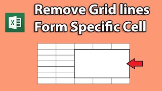 how to remove grid lines from specific cell in excel || 2023