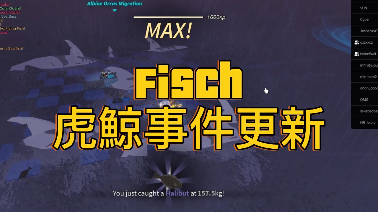 [fisch] 2月1號小更新，Brick Rod 磚塊釣竿現狀，新的虎鯨海上事件 #fisch - YouTube