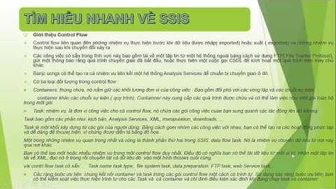 TÌM HIỂU NHANH SSIS TRONG SQL SERVER  MÔN IT209