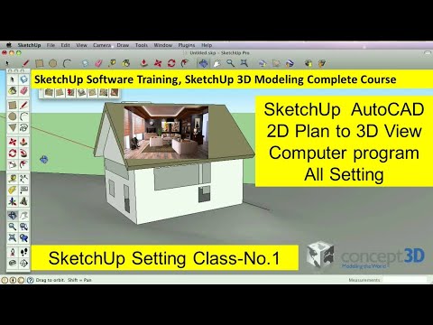 SketchUp Software Training, SketchUp 3D  Auto cad Modeling Complete Course