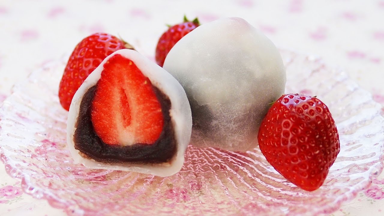 スイーツレシピ レンジで作る いちご大福 Ichigo Daifuku Youtube