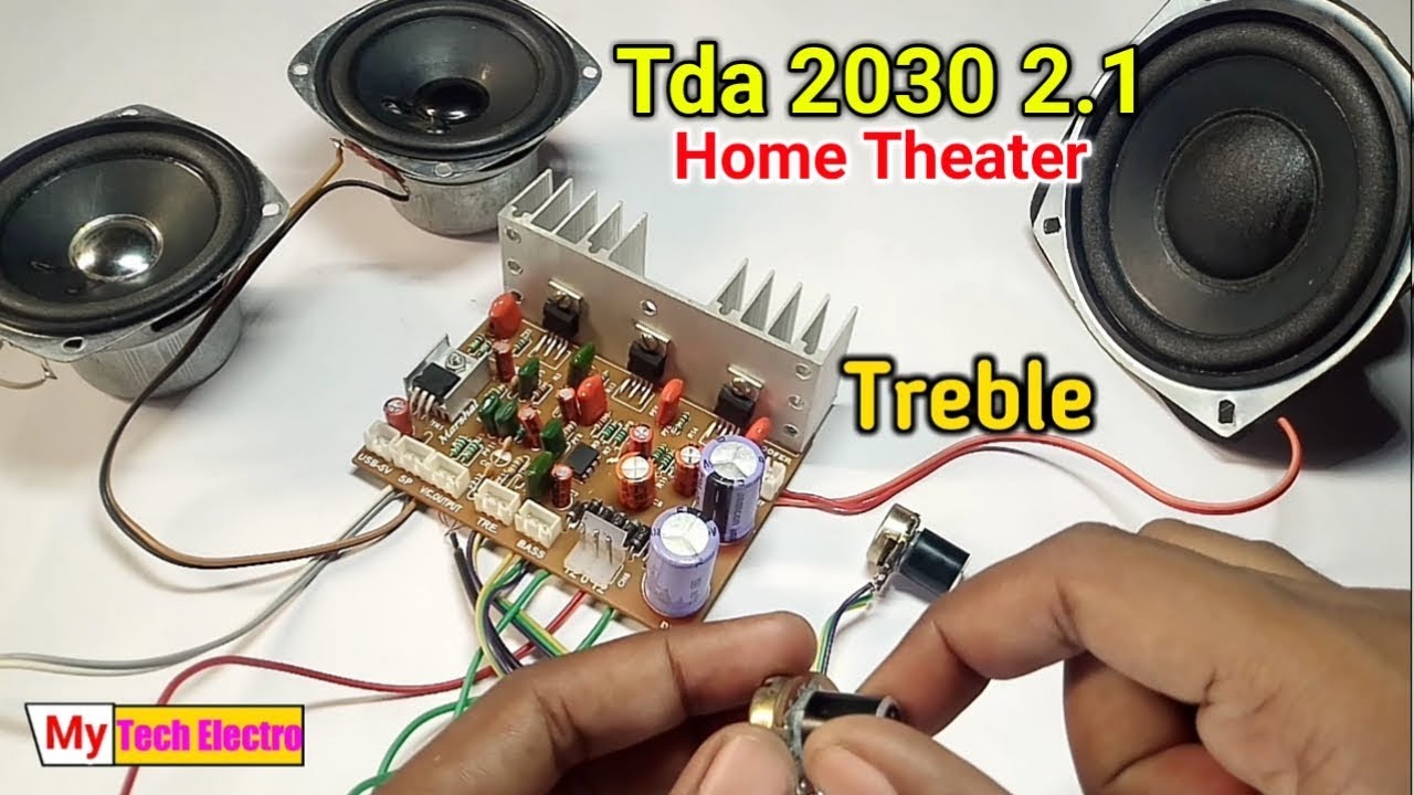 Audio Amplifier 2.1 Home Theater Circuit Board Wiring || Tda 2030 IC