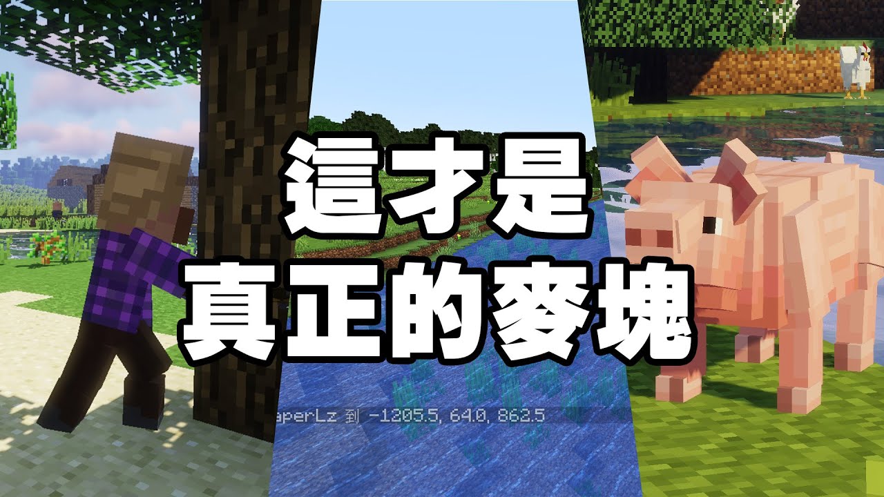 原來我們都被騙了 這才是minecraft 真實的樣貌 10 個讓麥塊變真實的minecraft 模組 紙片模坊 Youtube