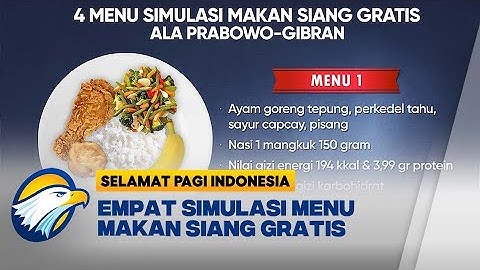 Menu Simulasi Makan Siang Gratis Ala Prabowo - Gibran