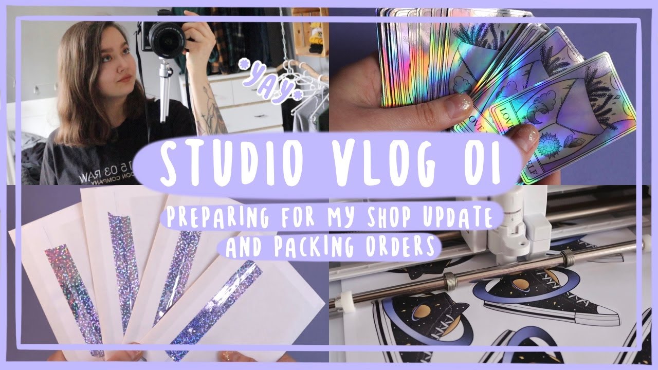 STUDIO VLOG 01: preparing for my shop update and packing orders ...