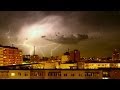 Spectacol de fulgere pe cerul Brasovului