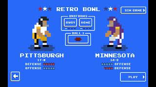 My Retro Bowl! (Steelers vs Vikings)