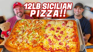 12lb Sicilian Buffalo Chicken and Hawaiian Pizza Challenge!!