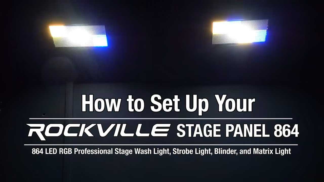How To Set Up Your Rockville STAGE PANEL 864 LED RGB Pro Stage Wash Light + Strobe + Matrix Combo