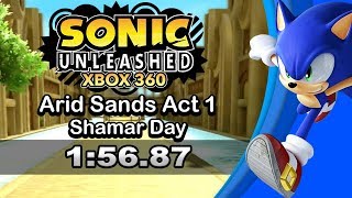 Sonic Unleashed Arid Sands Day Act 1 Speedrun 1:56.87 (Basic Run)