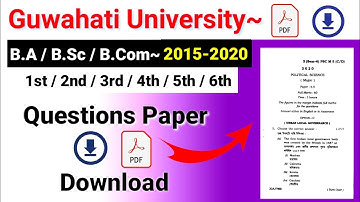 Guwahati University previous Question Paper TDC | gu Questions paper Download PDF. Lucky diary