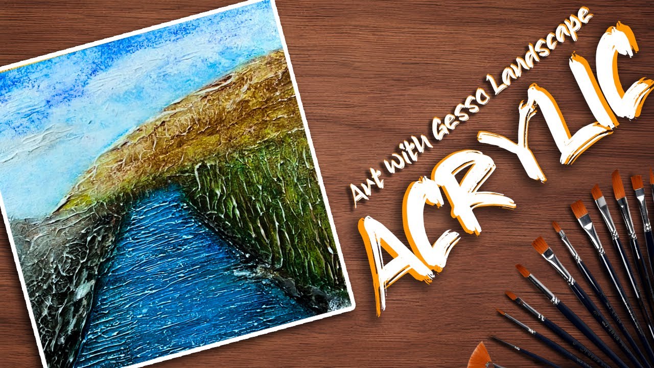 What is Gesso? Art with Gesso Landscape Acrylic Painting for