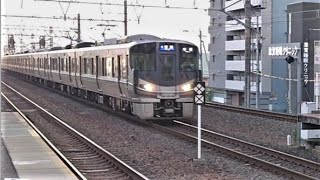 JR西日本 225系100番台 I11編成 普通 米原行き 223系2000番台 J1編成+V編成 普通 網干行き   南草津駅   膳所駅    20230516