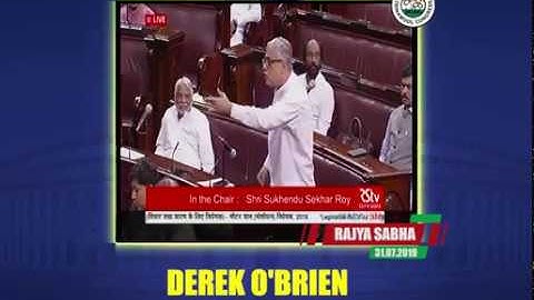 Derek O’Brien makes a Point of Order on ensuring texts of Bills sent to Rajya Sabha remain the same