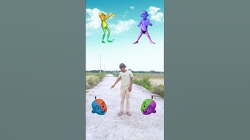 Upin ipin head to dancing frog,, joker,, gorilla & red dame tu cosita - magic vfx #trending #shorts