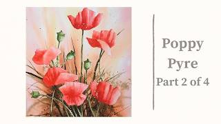 Poppy Pyre Watercolour Tutorial part 2 of 4