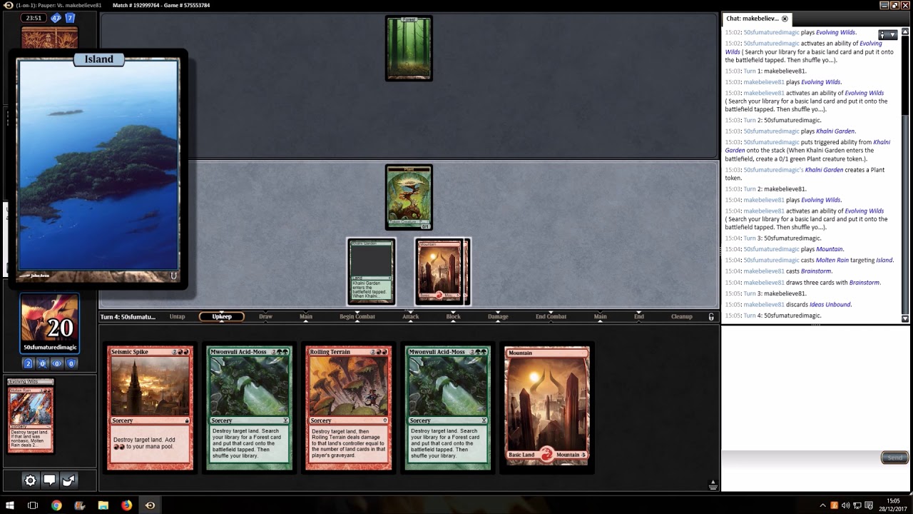 Pauper RG land destruction vs UG YouTube