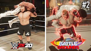 WWE 2K20 vs WWE 2K Battlegrounds - Moves Comparison #2 (Simulation vs Arcade)