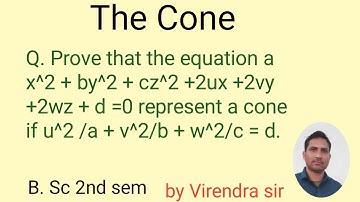 The Cone II B. Sc. 2nd sem II @h.emathematics7916