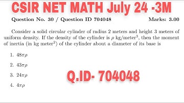 LEC-40-CSIR NET MATH 2024 JUL 3M CLASSICAL MECHANICS SOLUTION