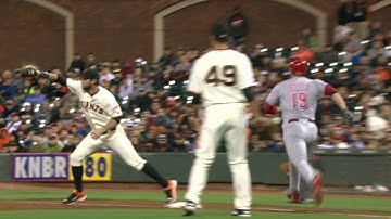 CIN@SF: Pena nabs Votto after call overturned