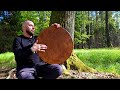 Shamanic drum Saam, Talharpa Scandinavian Dragons.For sale. Talharpa shop skald.com 