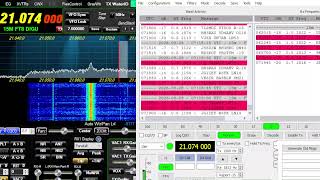 Amateur Radio (Ham Radio) Weak Digital Propgation Check 15m, Live Stream from my Homebrew LMR SDR